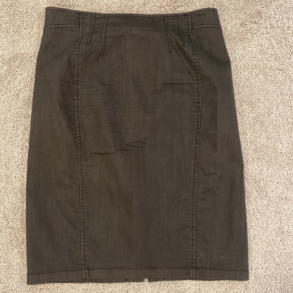 Ann Taylor Denim Gray Pencil Skirt
